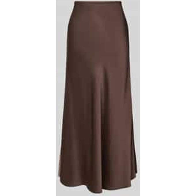comma - female - Satijnen midirok met elastische tailleband