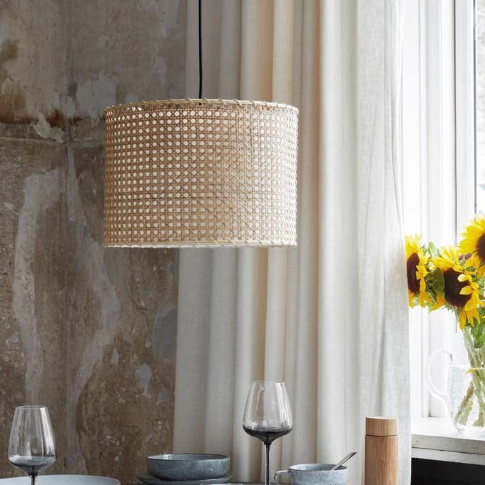 Ruben plafondlamp Rotan-messing van Broste Copenhagen