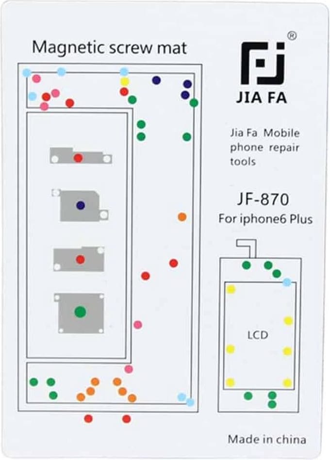 Let op type!! JIAFA Magnetic Screws Mat for iPhone 6 Plus