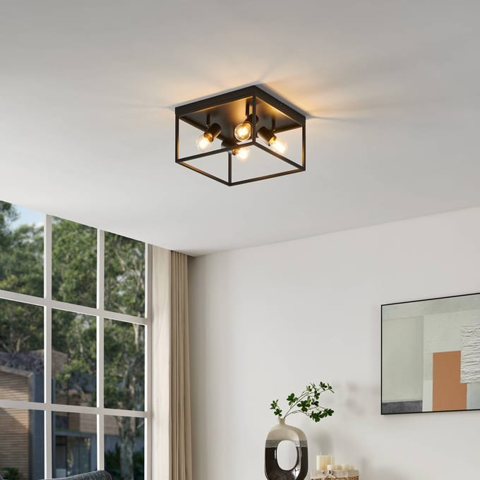 EGLO Silentina Plafondlamp - E27 - 36 cm - Zwart