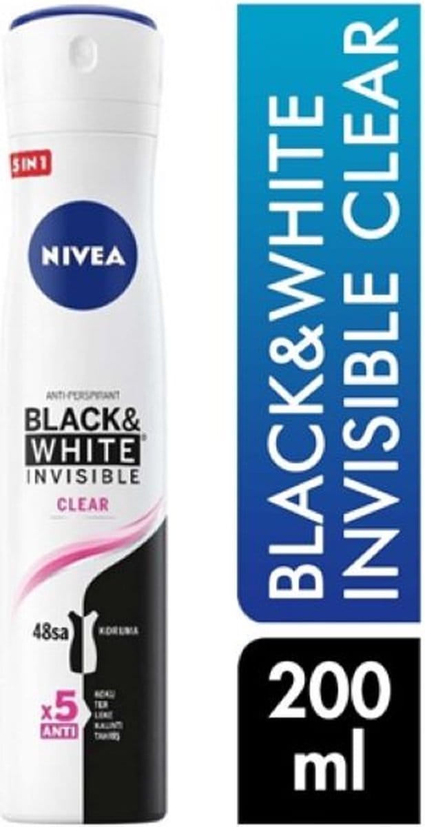 Nivea Deo Spray XL - Black & White Clear 200 ml