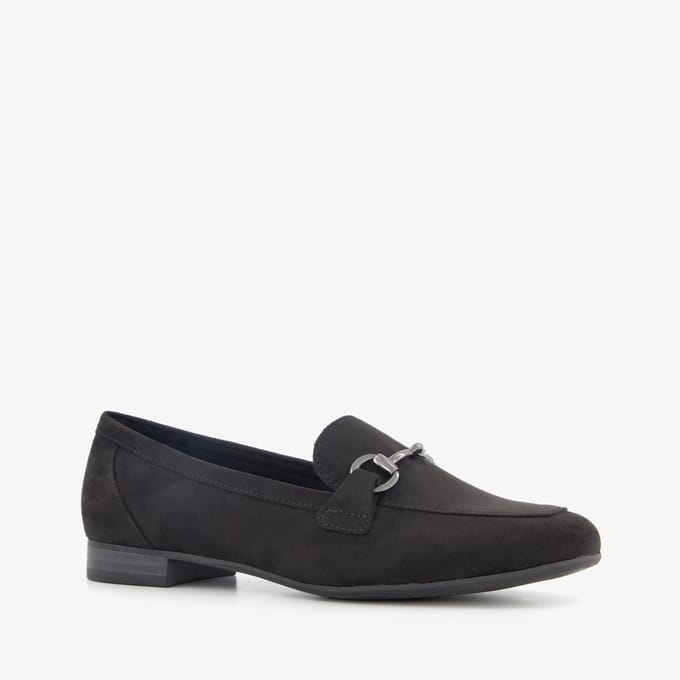 Nova dames loafers met gesp zwart - Maat 37
