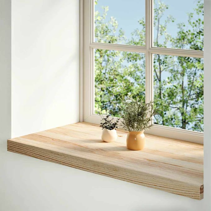 vidaXL - Vensterbanken - 2 - st - onbehandeld - 80x40x2 - cm - massief - eikenhout