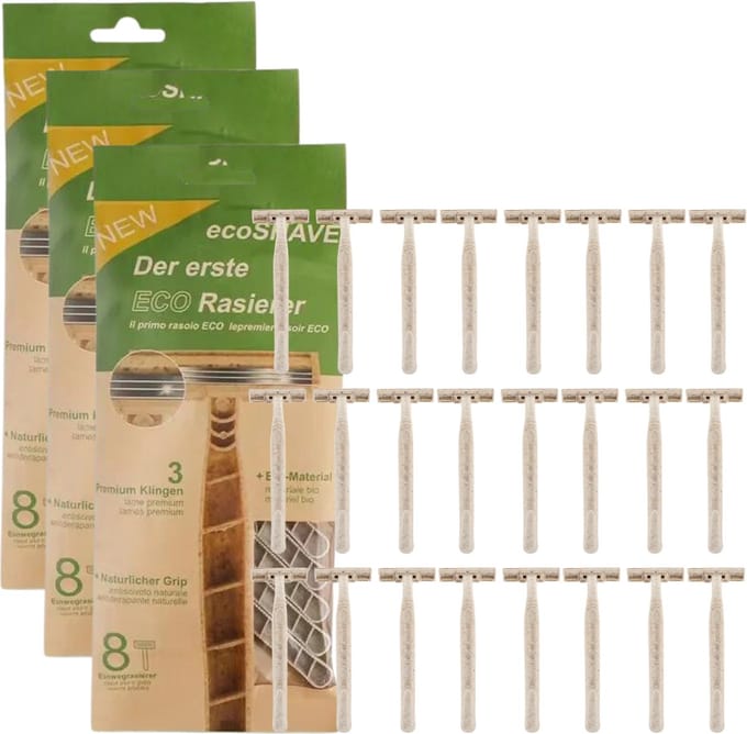 green-goose Bio-based Scheermesjes | 16 Stuks | Gemaakt van Biologisch Afbreekbaar Tarwevezel