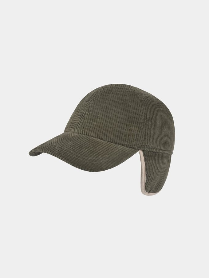 Hatland Dream Baseball Cap met Oorflappen - Heren Petten - Olive