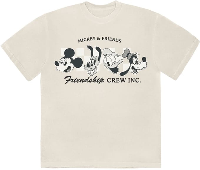 Disney - MM Friendship Crew Inc Heren T-shirt - M - Creme