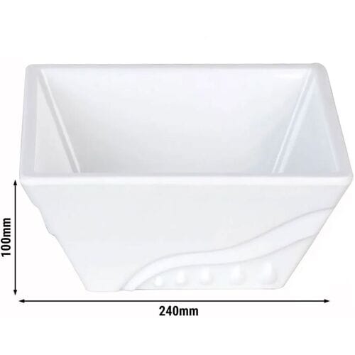 GGM Gastro (10 Stück) Melaminschale für Etagerie/ Buffetständer - Höhe: 100mm Wit