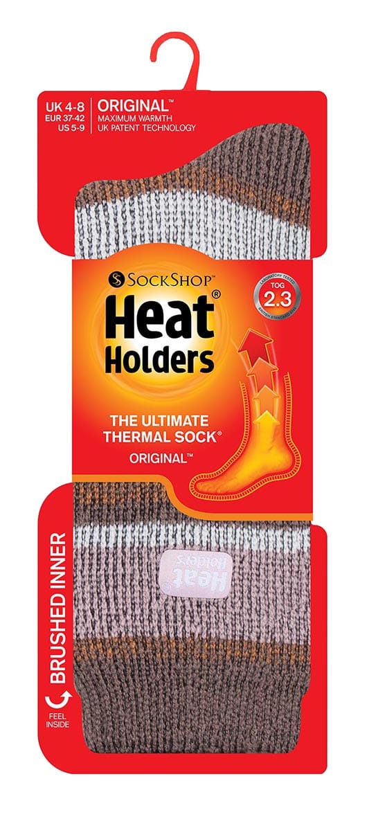 Heat Holders - Dames 2.3 tog thermo wintersokken - Cabin Fever Bruin