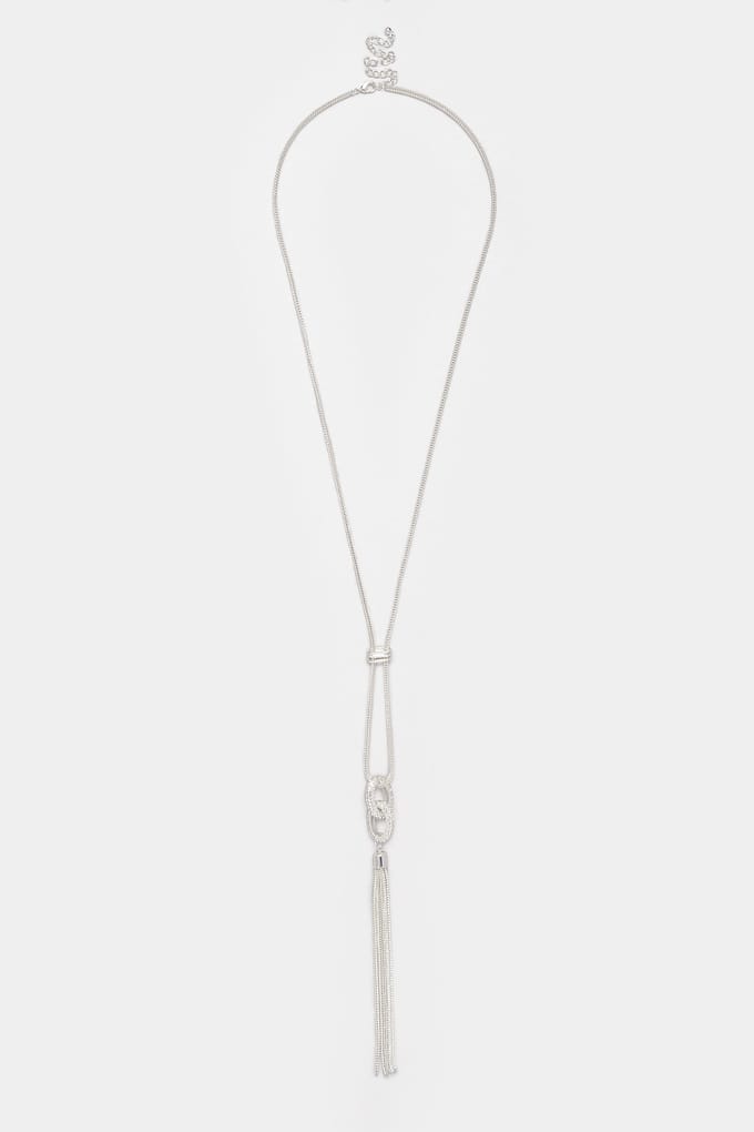 Yours Zilverkleurige Diamante Schakellange Kettingsize One Size