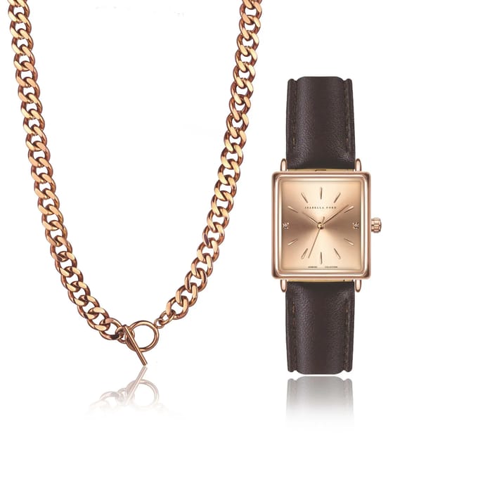 Vrouwenhorloge en ketting Isabella Ford Florence