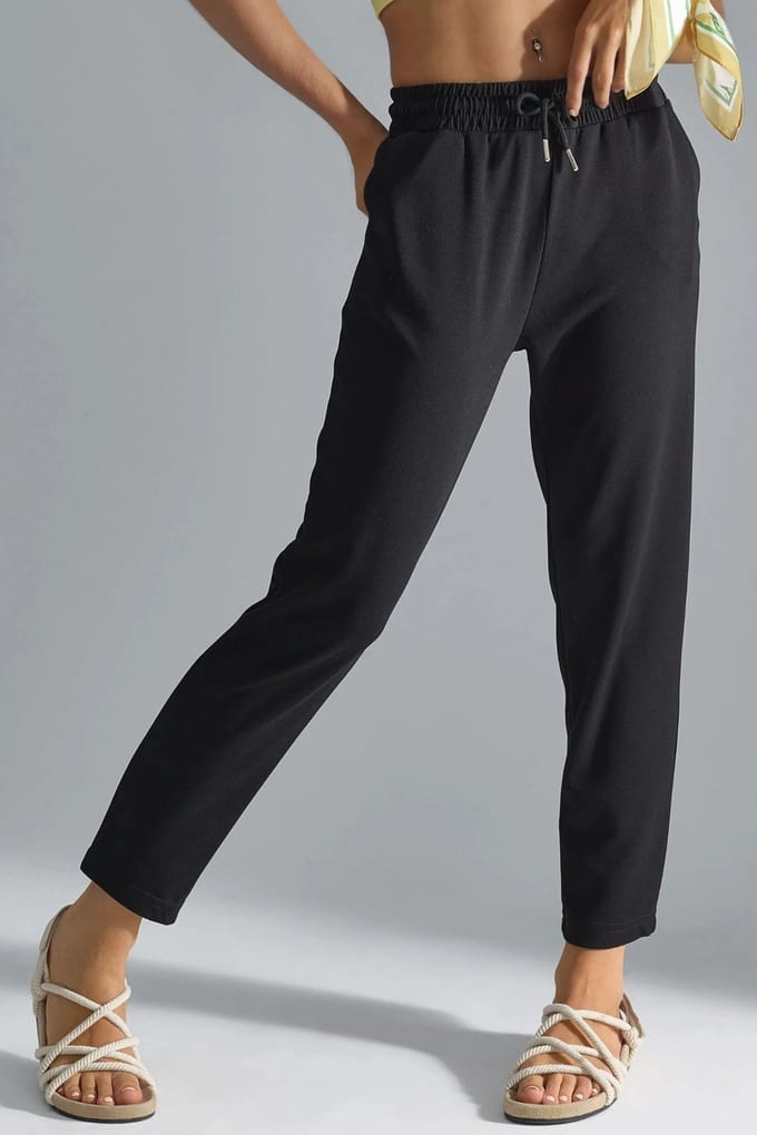 Modal Touch Elastic Waist Carrot Fit Joggingbroek