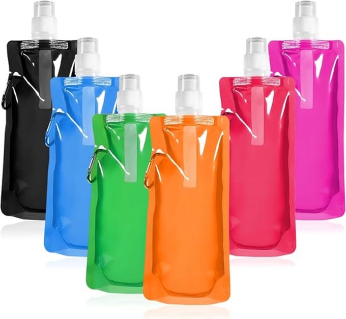 6-pack draagbare drinkfles Allecto Plus 500 ml Opvouwbaar