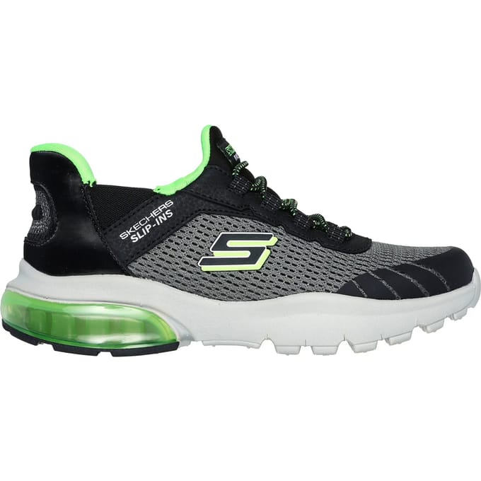 Skechers Razor Air voor kinderen – Hyper-Brisk instapschoenen (Houtskool/zwart)