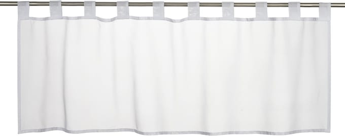 Elbersdrucke Bistro Gordijn Basic 48x140 cm wit transparant