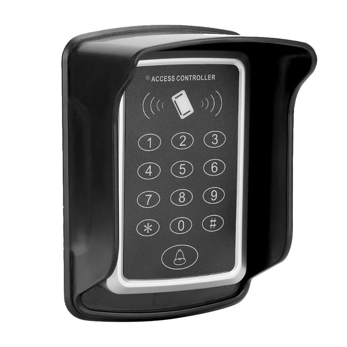Système de contrôle d'accès par carte RFID étanche pour l'extérieur avec 10 étiquettes clés black