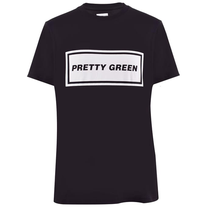 Pretty Green Heren Iconisch T-Shirt (Zwart)