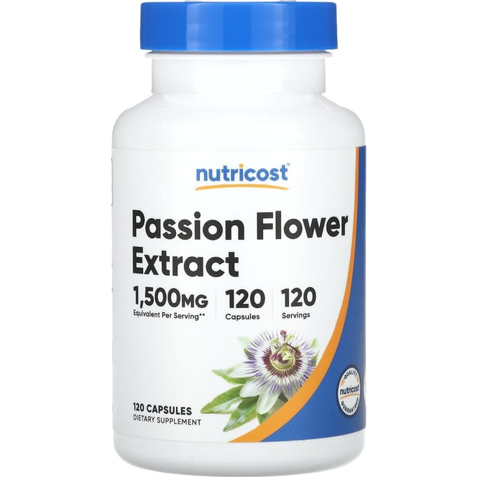 Nutricost, Passiebloem Extract, 1.500 mg, 120 Capsules
