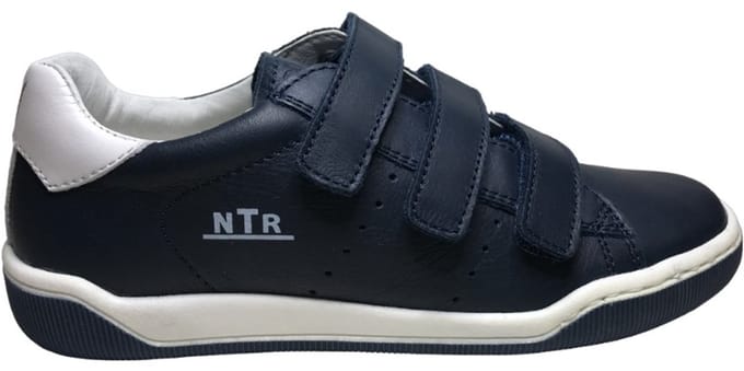 Naturino - Cliff VL - mt 28 - 3 velcro's lederen sneakers - navy/wit