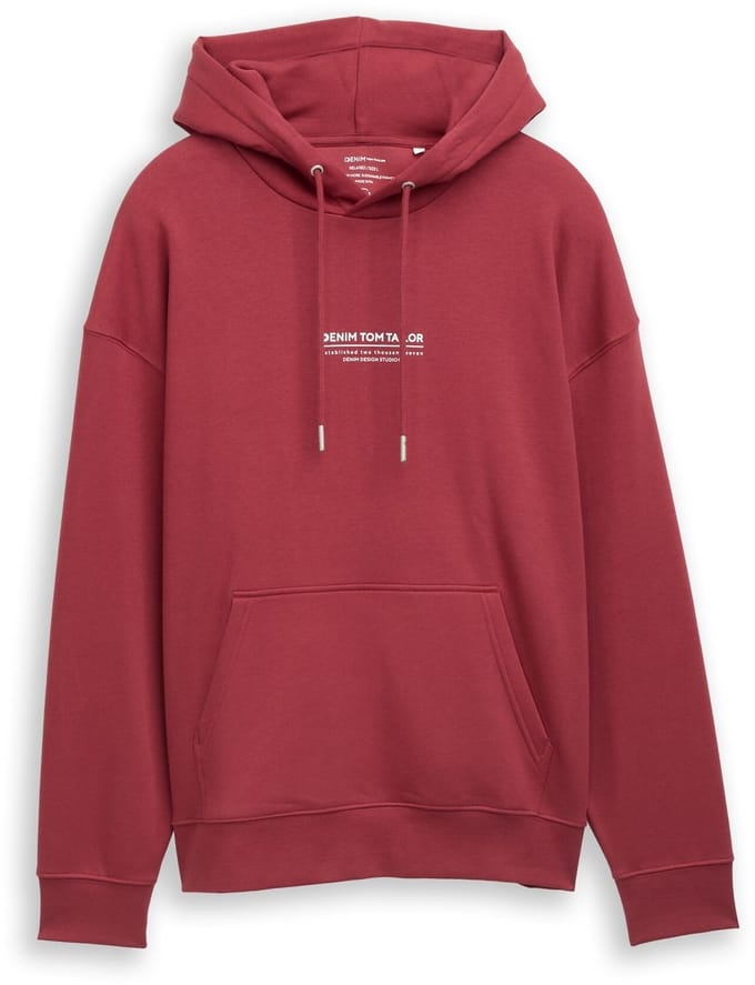Tom Tailor Denim - Relaxed hoodie met logoprint - Maat S - burnt russet
