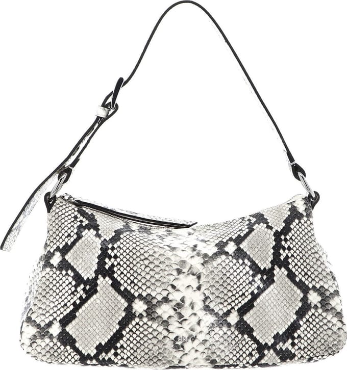 abro Schoudertas Leather Pitone By My Side Hobo Bag Beige Crème