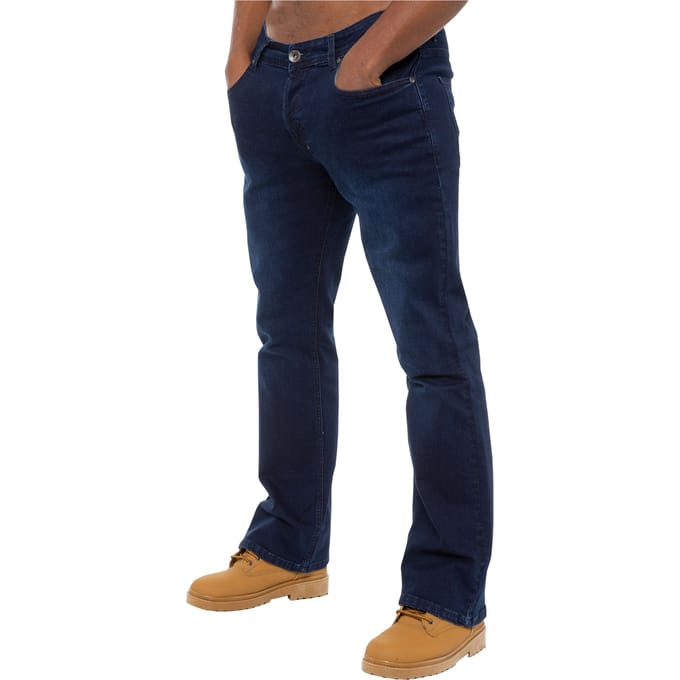 Enzo Heren Bootcut Stretch Denim Jeans