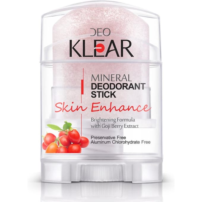 DEOKLEAR Déodorant Minéral stick 70 g. (Amélioration de la peau) - Formule éclaircissante à l'extrait de baie de Goji 70 g. white