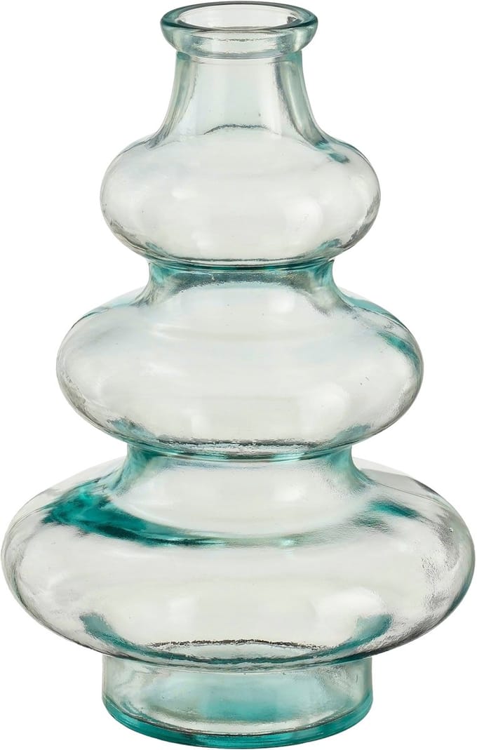 Mica Decorations Bloemenvaas Sira - transparant glas - D14,5 x H22 cm - vaas - sierlijk model