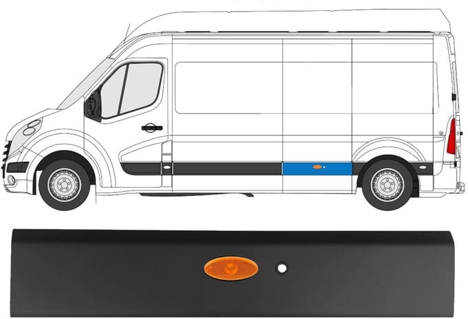 Sierlijst zijlijst PDC voor Renault Master 2010- / Links / Set