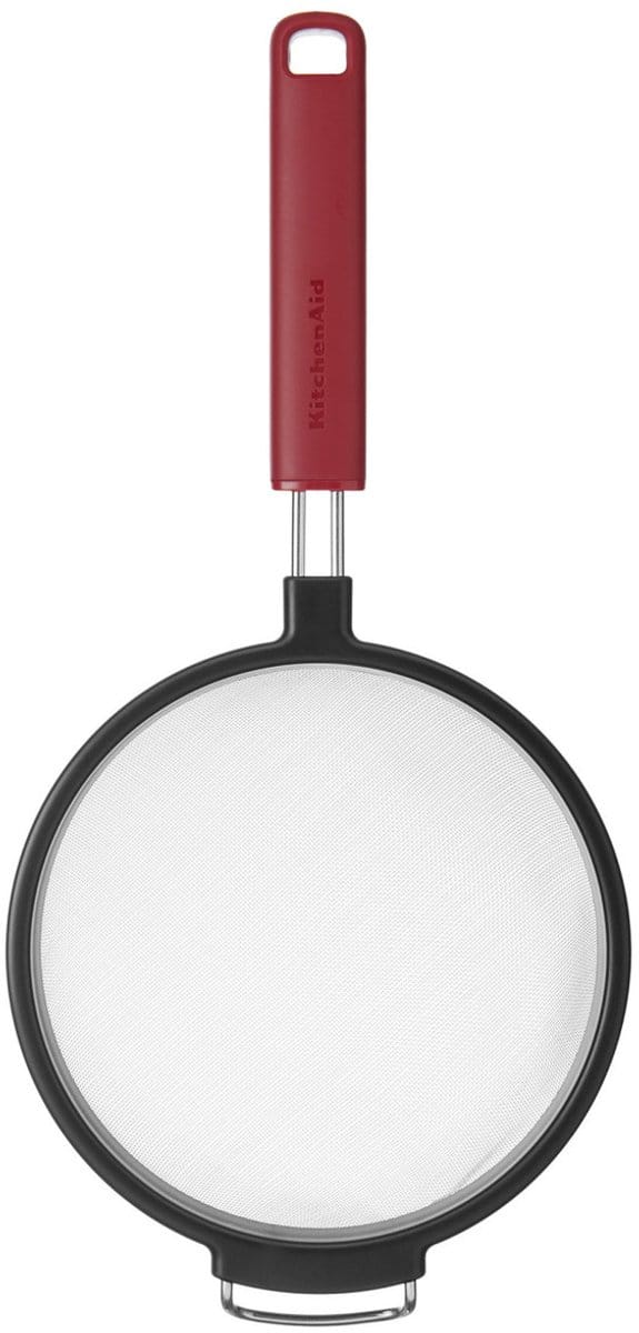 Zeef met Handvat, Bolzeef, 17 cm, Kunststof/RVS, Rood - KitchenAid