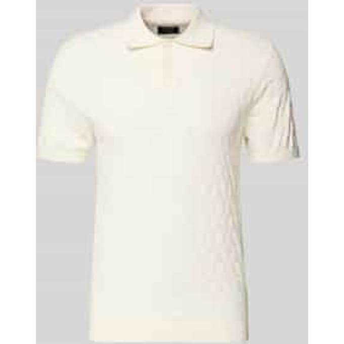 Regular fit poloshirt met structuurpatroon