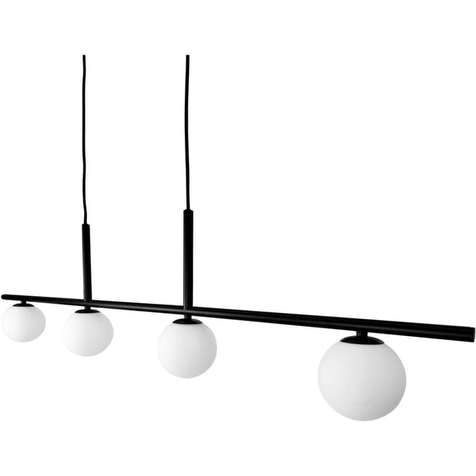 Dyberg Larsen hanglamp Alice, zwart, metaal, 4-lamps.