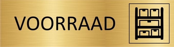 CombiCraft deurbordje Voorraad in goud met tape - 165 x 45 mm