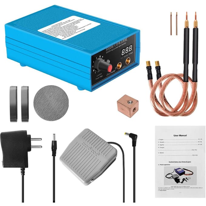 Hoogvermogen 5000W draagbare thuislasmachine met batterij voor nikkelplaatpuntenlassen EU Plug