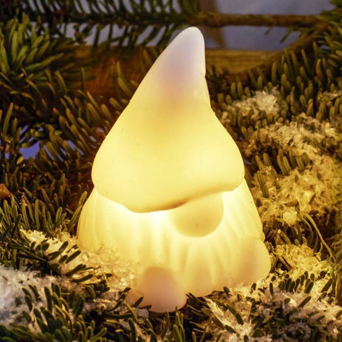 Sirius LED-decoratiefiguur Coco, wit, hoogte 14 cm, was, werkt op batterijen