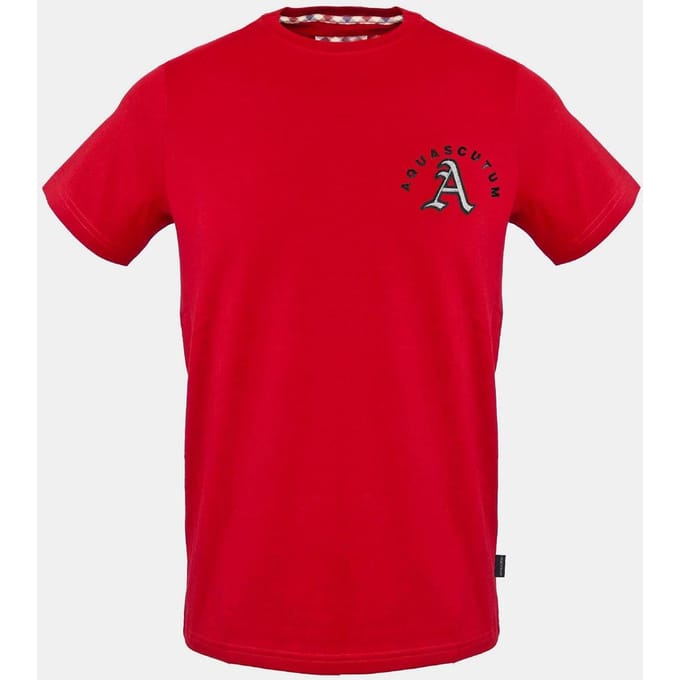 Aquascutum Heren-T-shirt van katoen met de personages Lilly en Sid (Rood)