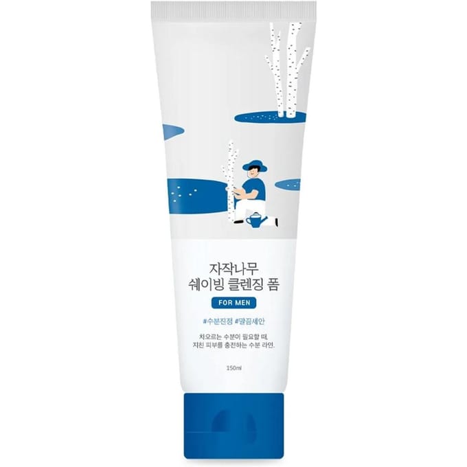 [ROUND LAB] Voor Mannen Berken Saps Scheer-Reinigingsschuim 120ml white