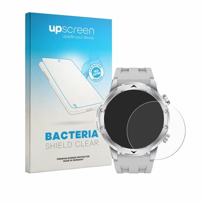 upscreen - Screenprotector voor FitVigor Smartwatch 1.53" - Folie Beschermfolie transparant antibacterieel