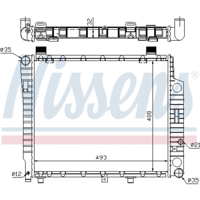 Radiator, motorkoeling NISSENS 62754A