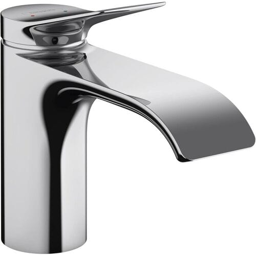 Hansgrohe VIVENIS wastafelkraan - model 80 - opbouw - laag - eengreeps - met trekwaste - chroom