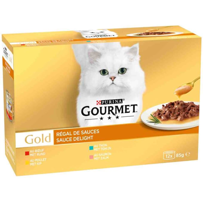 Gourmet Gold Malse Lekkernijen 12 x 85 g - Kip Varianten