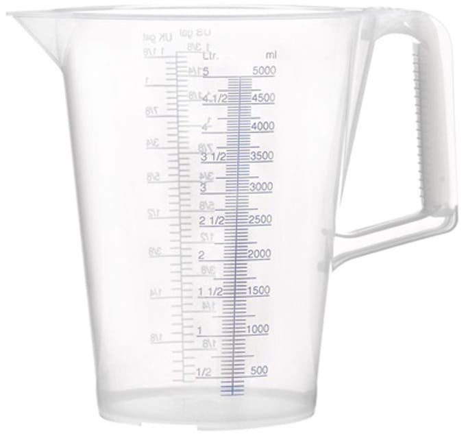 PRESSOL maatbeker 5l blauw bedrukte schaal PP - 7085