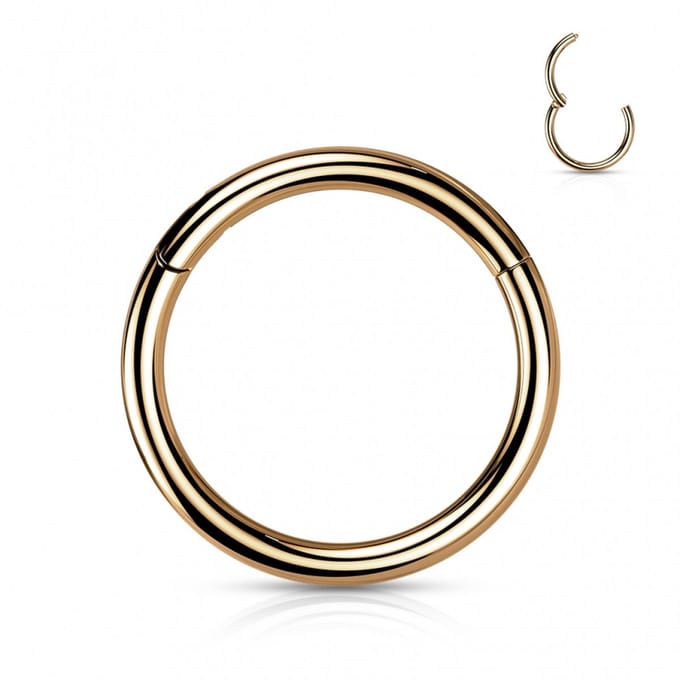 Titanium piercing ring high quality 0.8x8 mm - rose kleur - LMPiercings