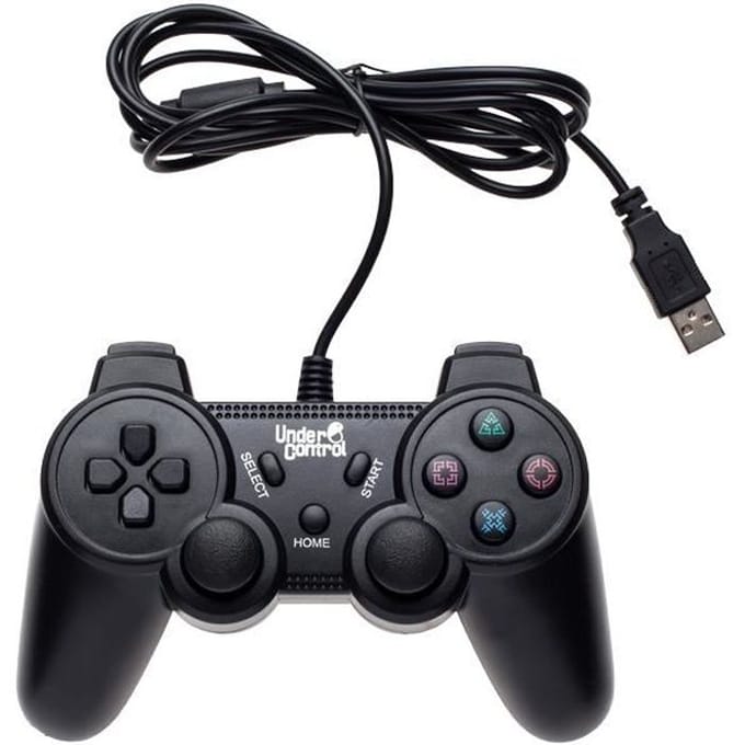 Manette Filaire noire Under Control pour PS3 noir