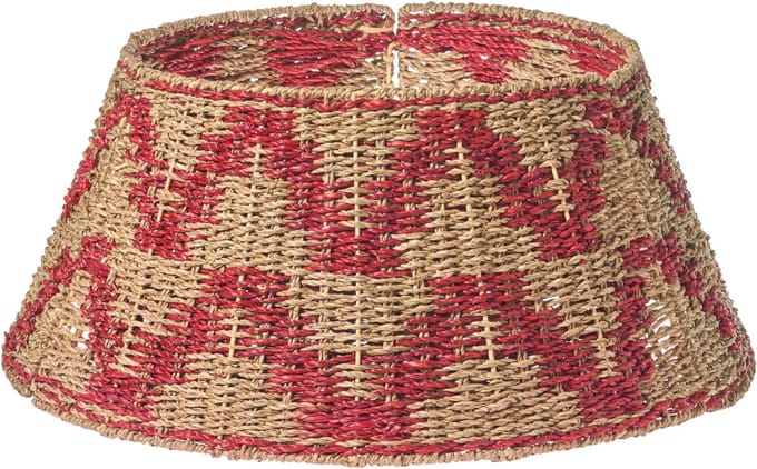 GLACE - Kerstboomrok - Naturel/Rood - ⌀ 60 cm - Zeegras