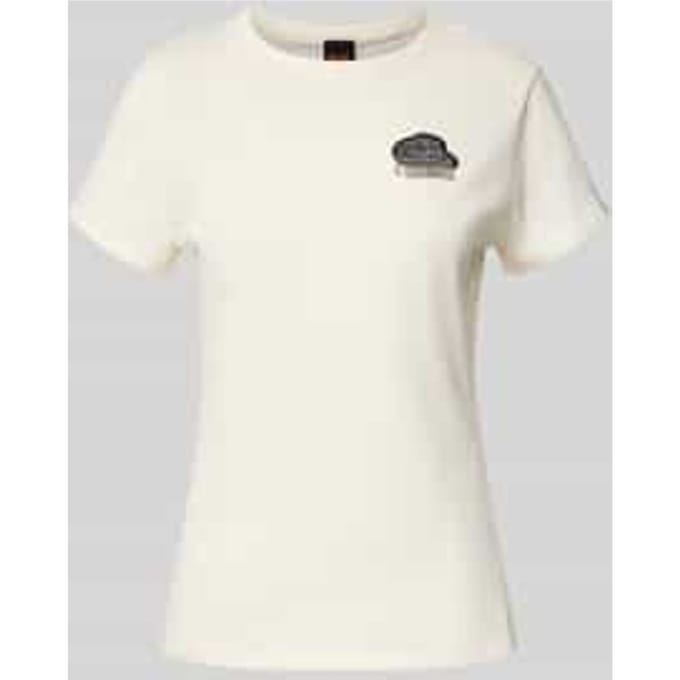 Slim fit T-shirt van puur katoen