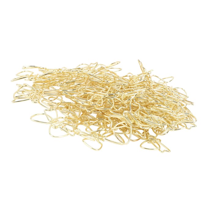 100pcs Clips Papier Mignons Antidérapants Forme Nœud Métal Inaltérable Anti-Rouille Clips Bureau Planificateur doré
