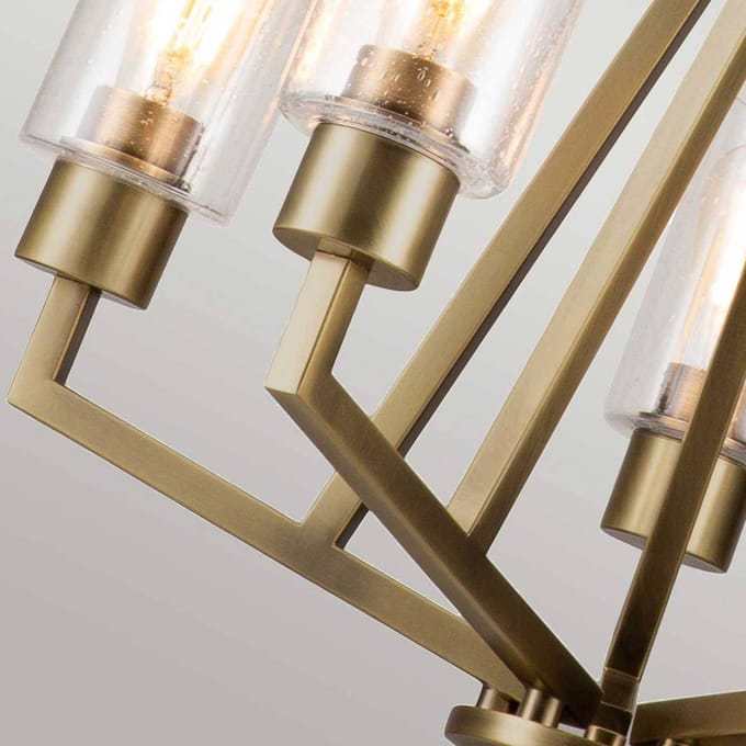 Kichler LED Kroonluchter | 5X E27 Max 60W | Dimbaar | Natural Brass
