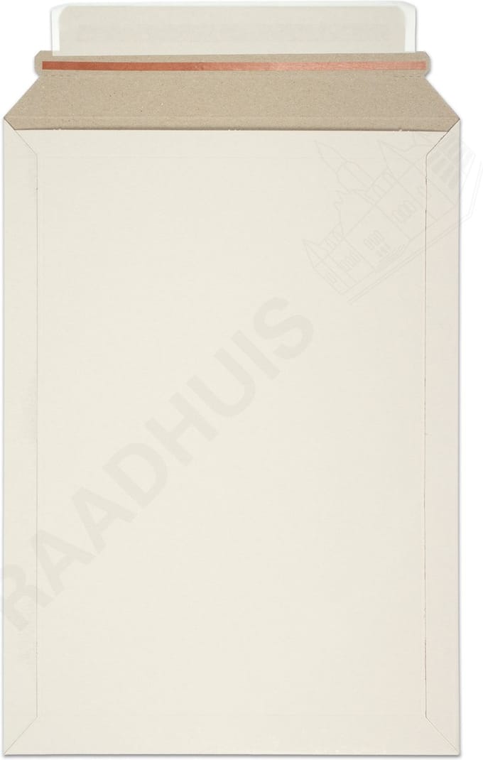 Raadhuis akte envelop - 176x250mm - karton - wit - met plakstrip - 100 stuks