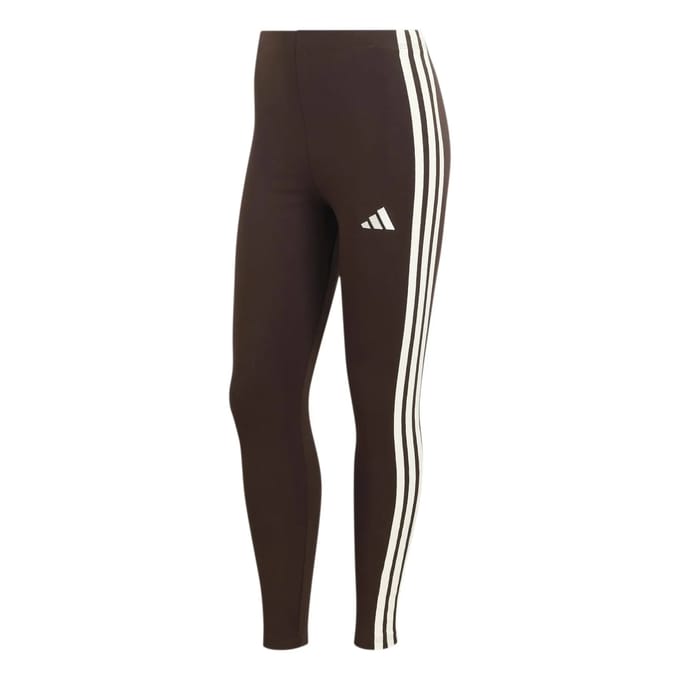 Adidas Essentials 3 Stripes Cotton Leggings Bruin XL Vrouw