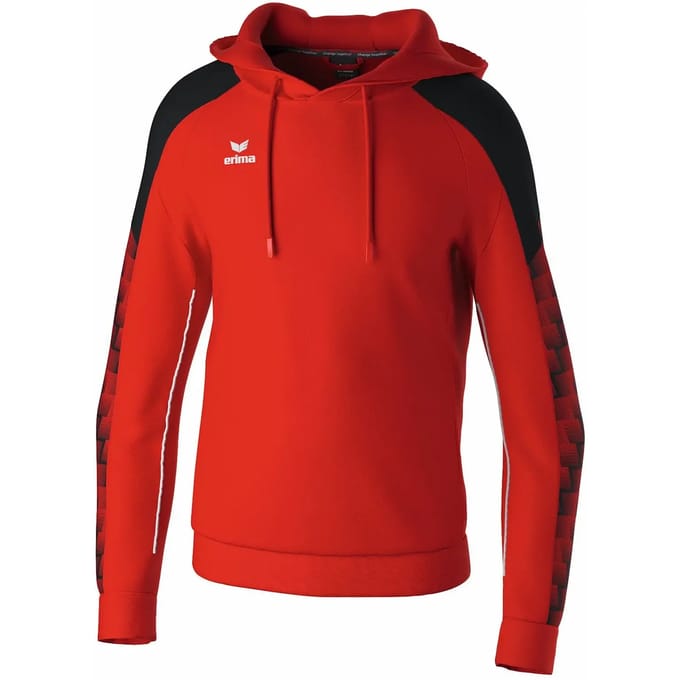 Erima Evo Star Sweatshirt Met Capuchon Heren - Rood / Zwart | Maat: S